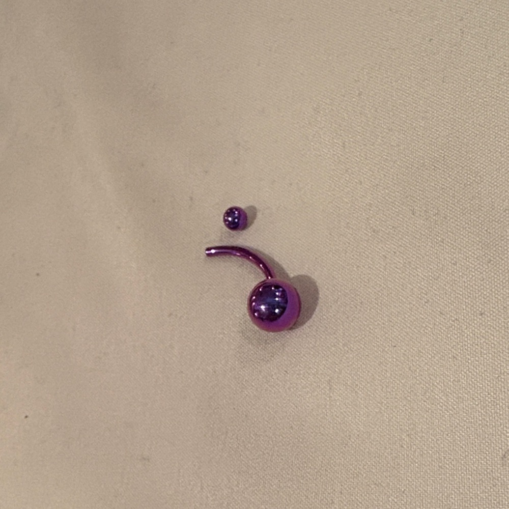 Anatometal Blurple Belly Button Ring